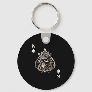 Chaveiro King & Queen Skull Cards Correspondendo Casal