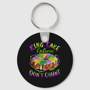 Chaveiro King Cake Calories Don't Count Mardi Gras Carnival