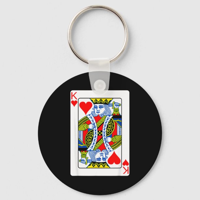 Chaveiro King Of Hearts Playing Card Valentine Costume  (Frente)