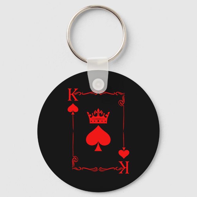 Chaveiro King Of Spade Game Black History Playing Card Men  (Frente)