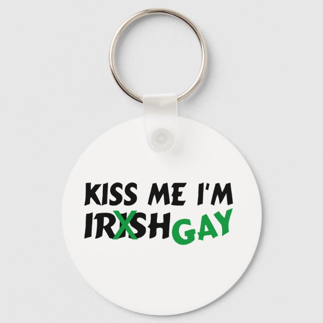 Chaveiro Kiss Me Im Irish Gay (Frente)