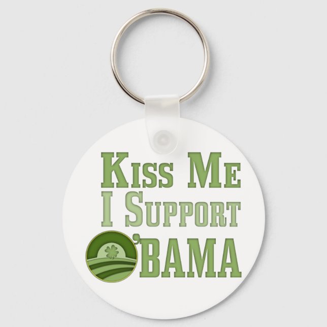 Chaveiro Kiss Me Irish Obama (Frente)