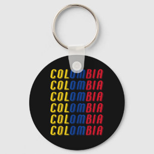 Chaveiro Kit de Camisa de Futebol da Bandeira Colombiana 24