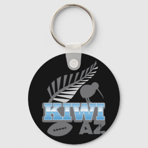 Chaveiro KIWI AZ rugby bird and silver fern New Zealand