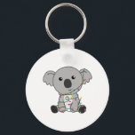 Chaveiro Koala Christmas Snow Winter Animais Koalas<br><div class="desc">O Koala para o Natal com luzes de fadas. Animais engraçados com presentes e neve até as férias. Também é engraçado para o Natal em julho. Os coalas são animais doces e perfeitos para o Natal.</div>