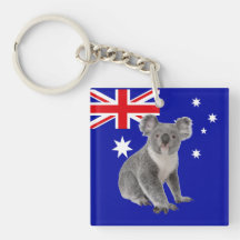 Koala com bandeira australiana