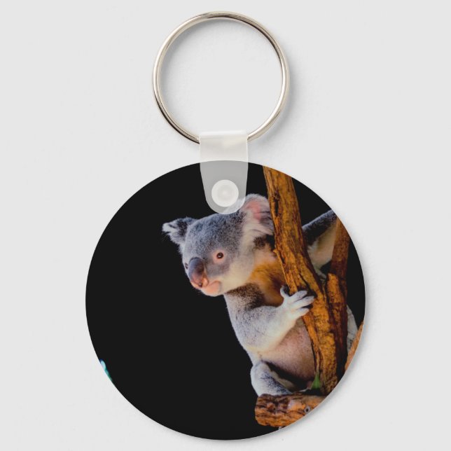 Chaveiro Koala Cute na Cinza (Frente)
