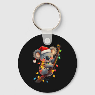 Chaveiro Koala Santa Hat Ilumina Natal Bonito Natal Pajama