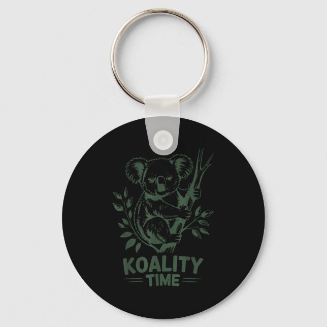 Chaveiro Koality Time Funny Koala Bear Sleep Men Women Girl (Frente)