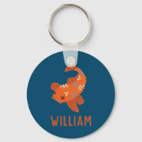 Koi Goldfish, personalizado por laranja e azul