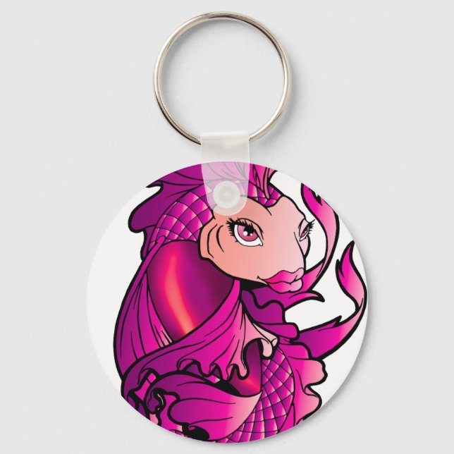 Chaveiro koi rosa (Frente)