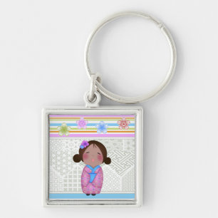 Chaveiro kokeshi sakura