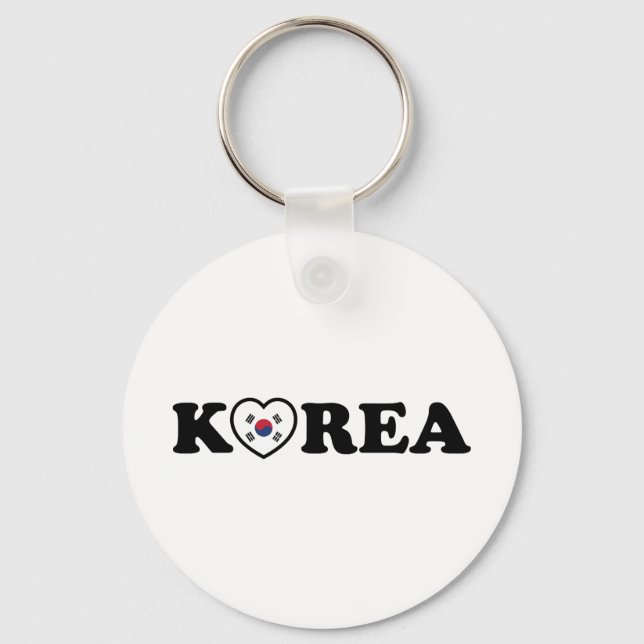 Chaveiro Korea Love Heart Flag (Frente)
