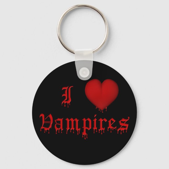 Chaveiro KRW Dripping Blood I Love Vampires (Frente)