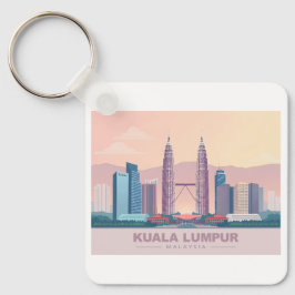 Chaveiro Kuala Lumpur Malásia Pastel Viagem