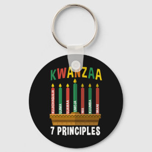 Chaveiro Kwanzaa 7 Princípios Vela Kinara Pan Africanos P