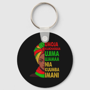 Chaveiro Kwanzaa História Negra Mês Umoja Kujichagulia Uji