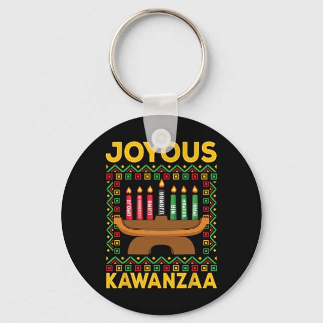 Chaveiro Kwanzaa - Joyous Kwanzaa (Frente)