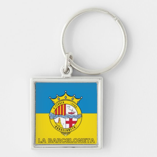 Chaveiro La Barceloneta (bandeira, bairro de Barcelona (Frente)