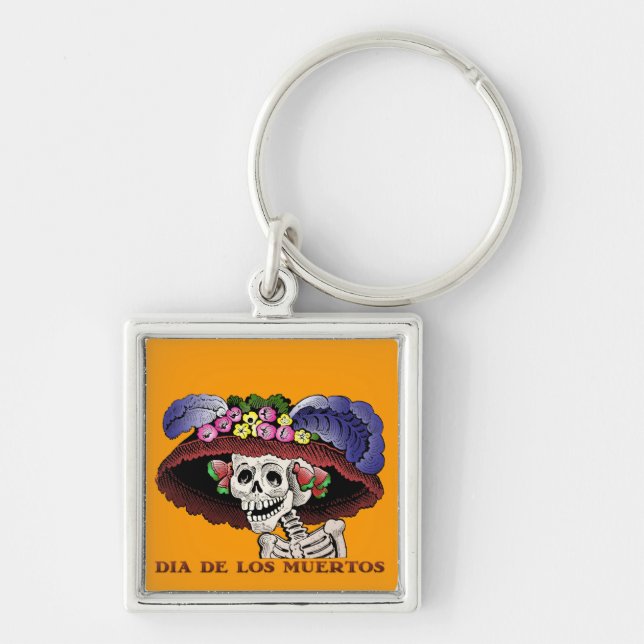 Chaveiro La Calavera Catrina a cores (Frente)