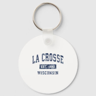 Chaveiro La Crosse Wisconsin Wi Vintage Esportes Estabeleci