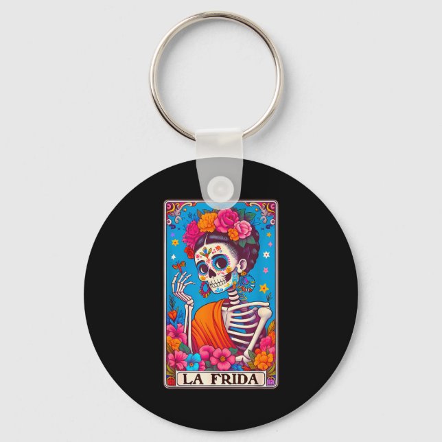 Chaveiro La Frida Dia De Los Muertos Day Of Dead Halloween  (Frente)