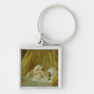 Chaveiro "La Gimblette", menina com um cão, c.1770 (óleo 
