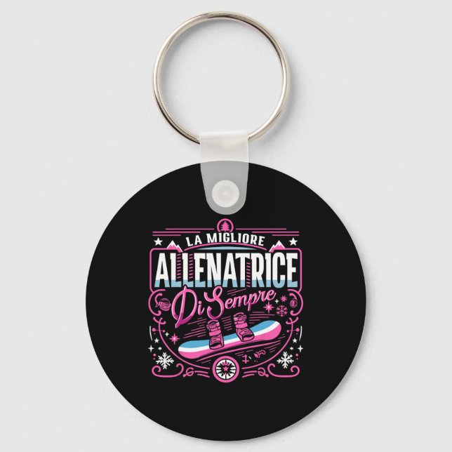 Chaveiro La Migliore Allenatrice Regali Snowboard Donna Sno (Frente)