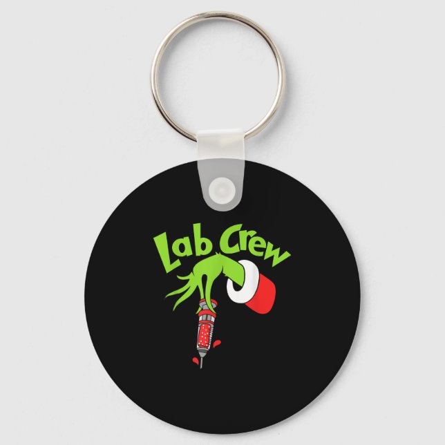 Chaveiro Lab Crew Merry Christmas Laboratory Tech Nurse Xma (Frente)