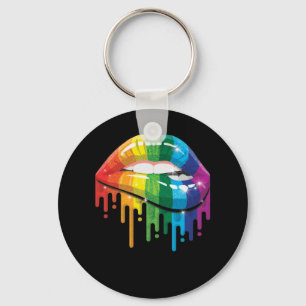 Chaveiro Lábios Arco-Íris Orgulho Gay LGB LGB Gift