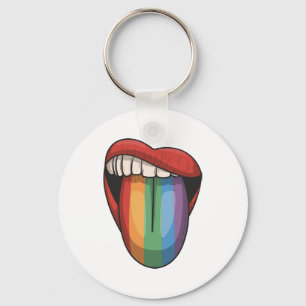 Chaveiro Lábios lgbt arco-íris bandeira colorida orgulho ga