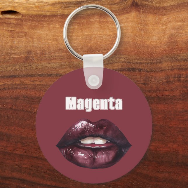 Chaveiro Lábios Vermelhos Magenta Borgonha   (Frente)