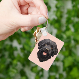 Chaveiro Labradoodle Black Dog