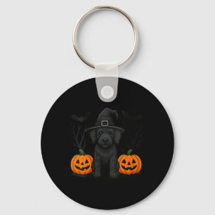 Chaveiro Labradoodle Preto Witchy Feminino Cachorro Hallowe