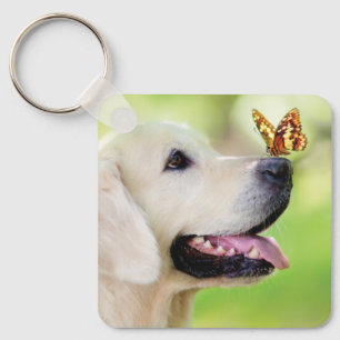 Chaveiro Labrador E Travesseiro decorativo De Borboleta