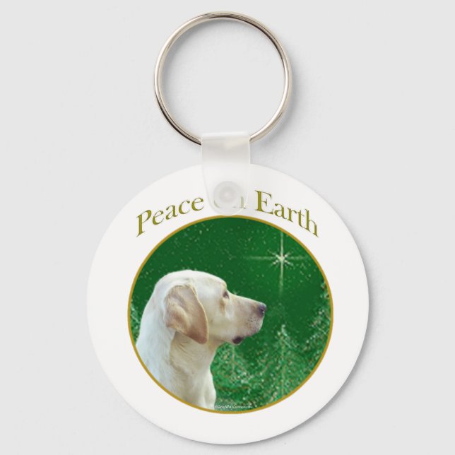 Chaveiro Labrador Retriever (amarelo) Paz (Frente)