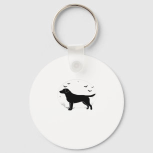 Chaveiro Labrador Retriever Dog � Halloween Moon Silhouket
