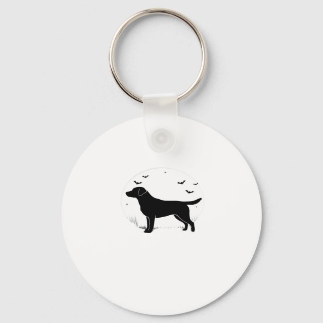 Chaveiro Labrador Retriever Dog � Halloween Moon Silhouket (Frente)