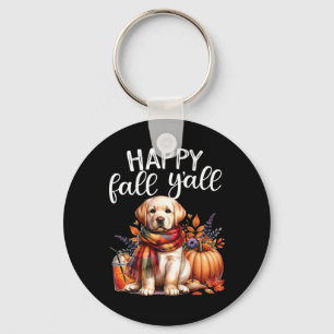 Chaveiro Labrador Retriever Dog Pumpkin Spice Happy Fall Ya