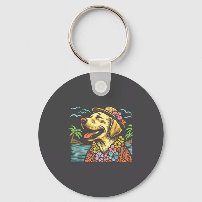 Chaveiro Labrador Retriever Floral Trocal Summer Vibes Hawa (Frente)