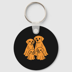 Chaveiro Labrador Retriever Halloween Ghost Family Engraçad