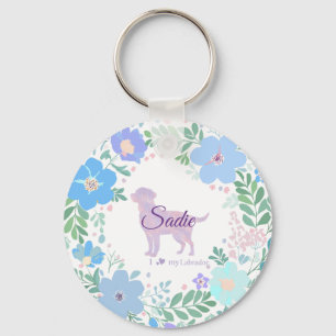 Chaveiro Labrador Retriever Lavanda - Foto & Nome Personali