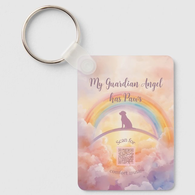 Chaveiro Labrador Retriever Memorial Keychain – Rainbow (Frente)