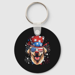 Chaveiro Labrador Retriever Patriótico Bandeira dos EUA 4 d