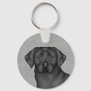 Chaveiro Labrador Retriever Preto Arte Retrato de Lab Preto
