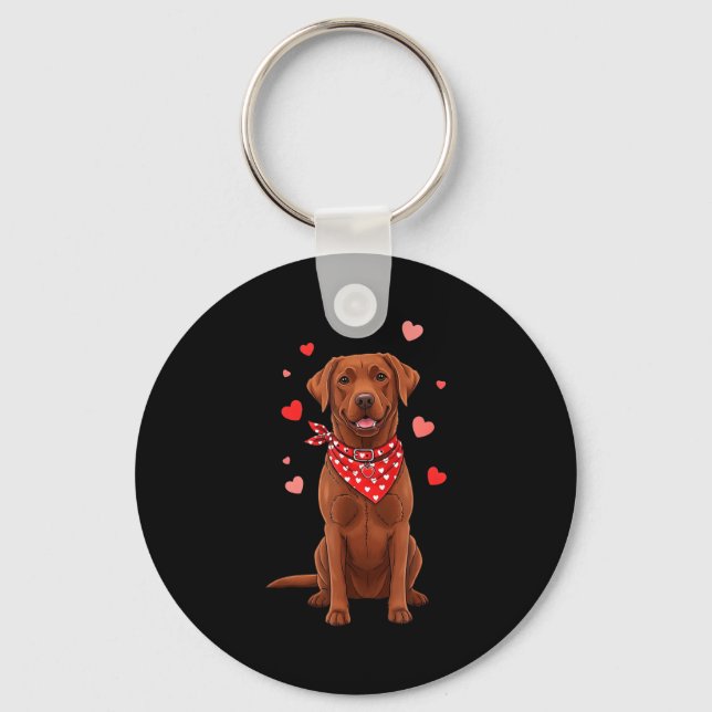 Chaveiro Labrador Retriever Valentine Dog Lover Heart  (Frente)