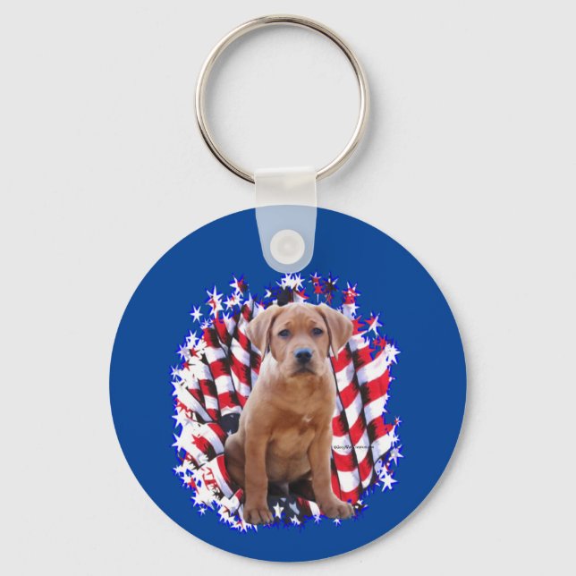 Chaveiro Labrador Retriever (vermelho) Patriot (Frente)