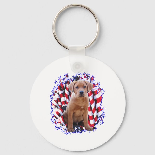 Chaveiro Labrador Retriever (vermelho) Patriot (Frente)