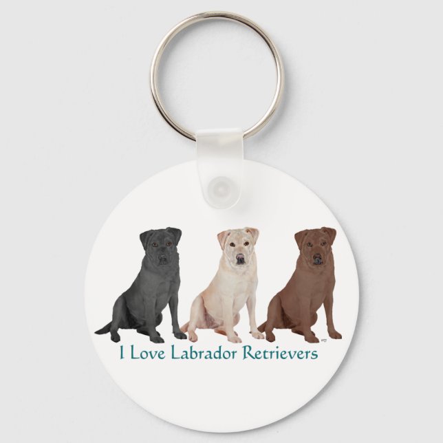 Chaveiro Labrador Retrievers - 3 cores para amar (Frente)