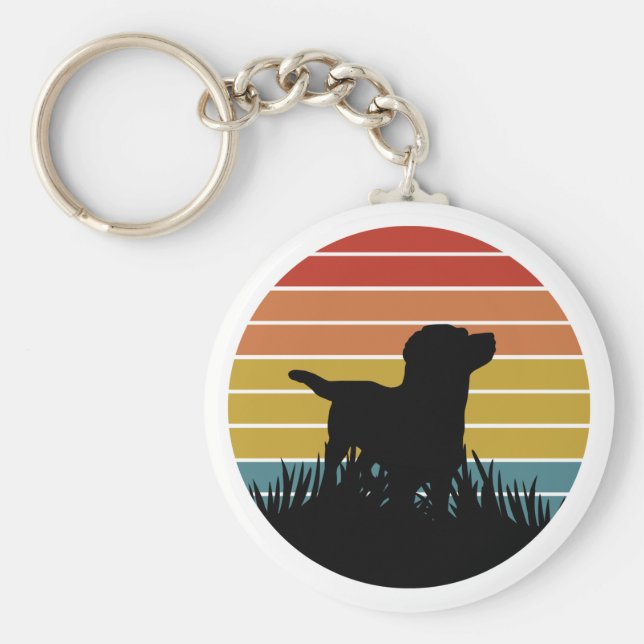 Chaveiro Labrador Retro Sunset (Frente)